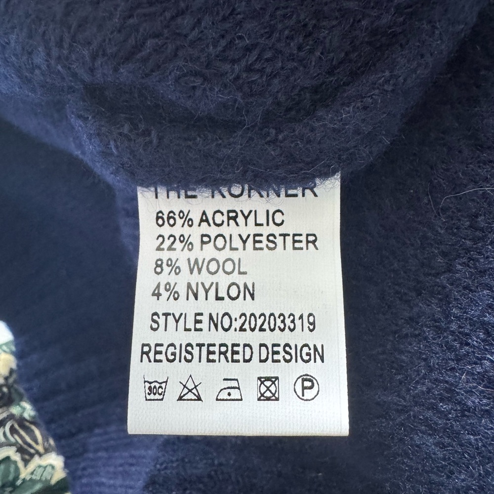 Cozy Navy Blue Turtleneck Sweater Brand New With Tag Size M - Picture 3 of 4